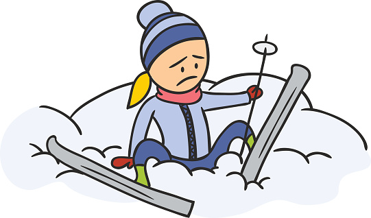 Skiing Accident Clip Art, Vector Images & Illustrations