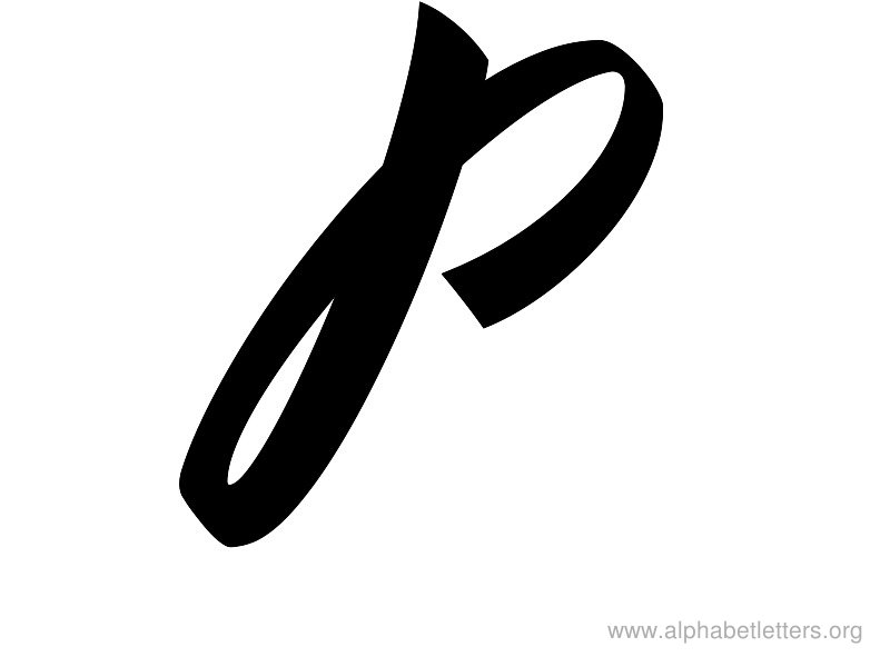 Cursive letter p clipart