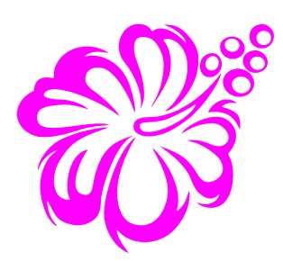 Flower TRIBAL HIBISCUS Decal - Custom Wall Graphics