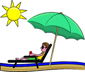 Sunbathing Clipart Image - Clipart Illustration Of A Young Man ...