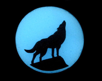 wolf and moon