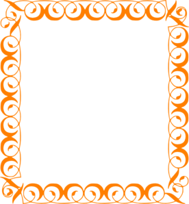 Curly Border Orange clip art - vector clip art online, royalty ...