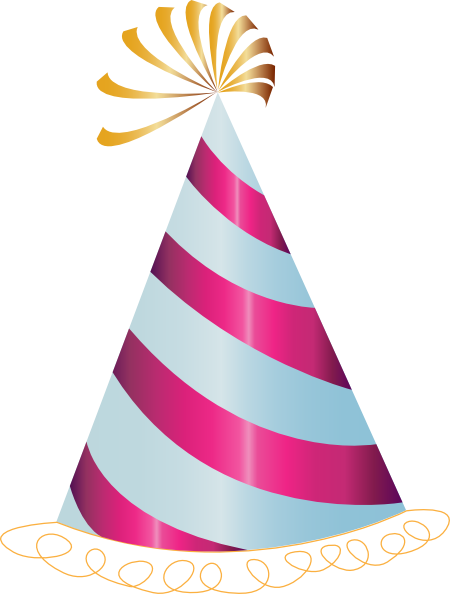 Pink Party Hat clip art - vector clip art online, royalty free ...
