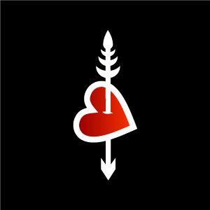 Red Heart Black Background