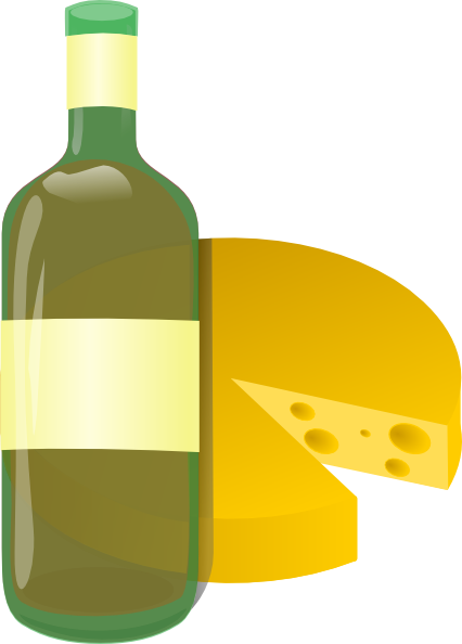 Wine And Cheese clip art Free Vector