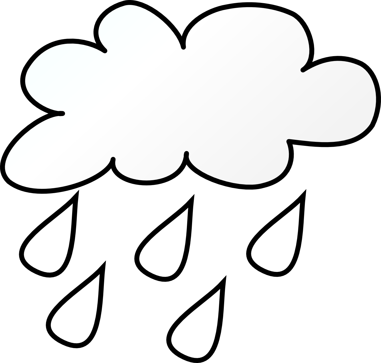 rain line art weather symbols rain black white ...