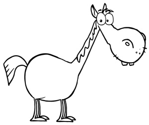 Funny Horse Clipart Image Funny Looking Cartoon Horse Drawing