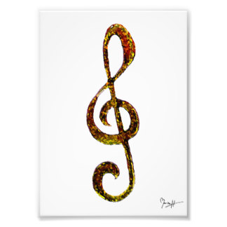 Treble Clef Art & Framed Artwork | Zazzle