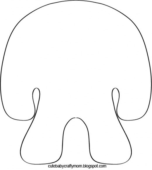 Body Cut Out Template. Amphibian Abstracts Frog Paper Craft. Paper ...