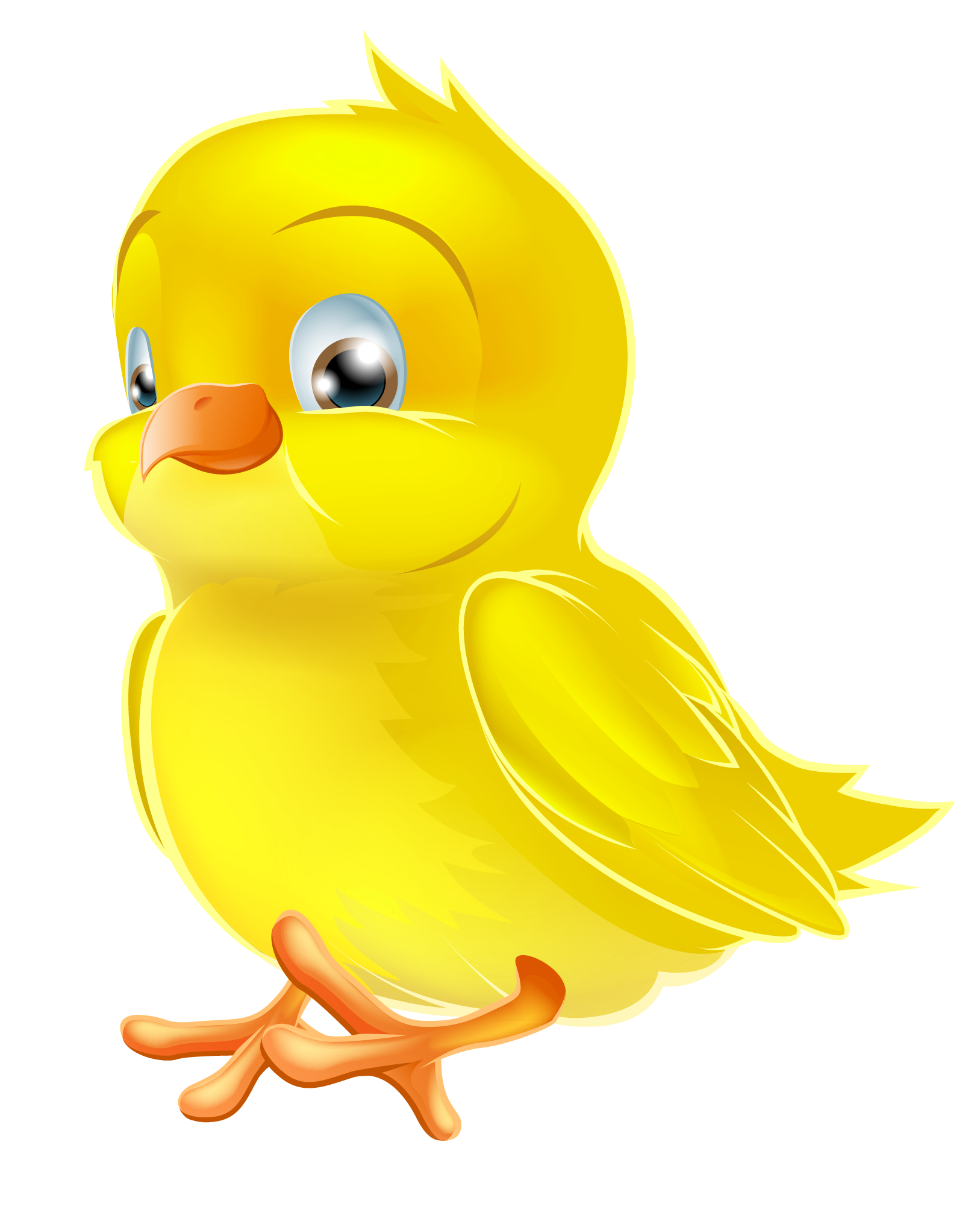 Painted Yellow Easter Chick PNG Clipart Picture