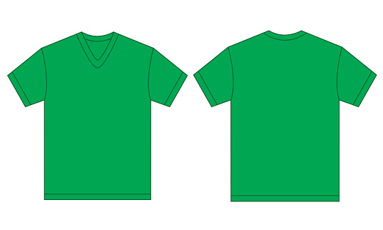 V Neck T Shirt Template Clip Art, Vector Images & Illustrations ...