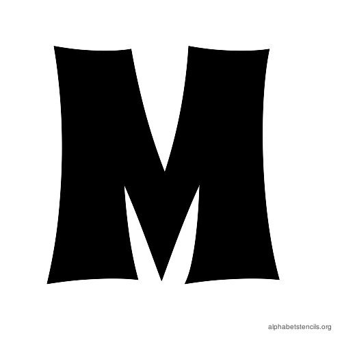 Craft Letter Stencils Funky Retro | Alphabet Stencils Org