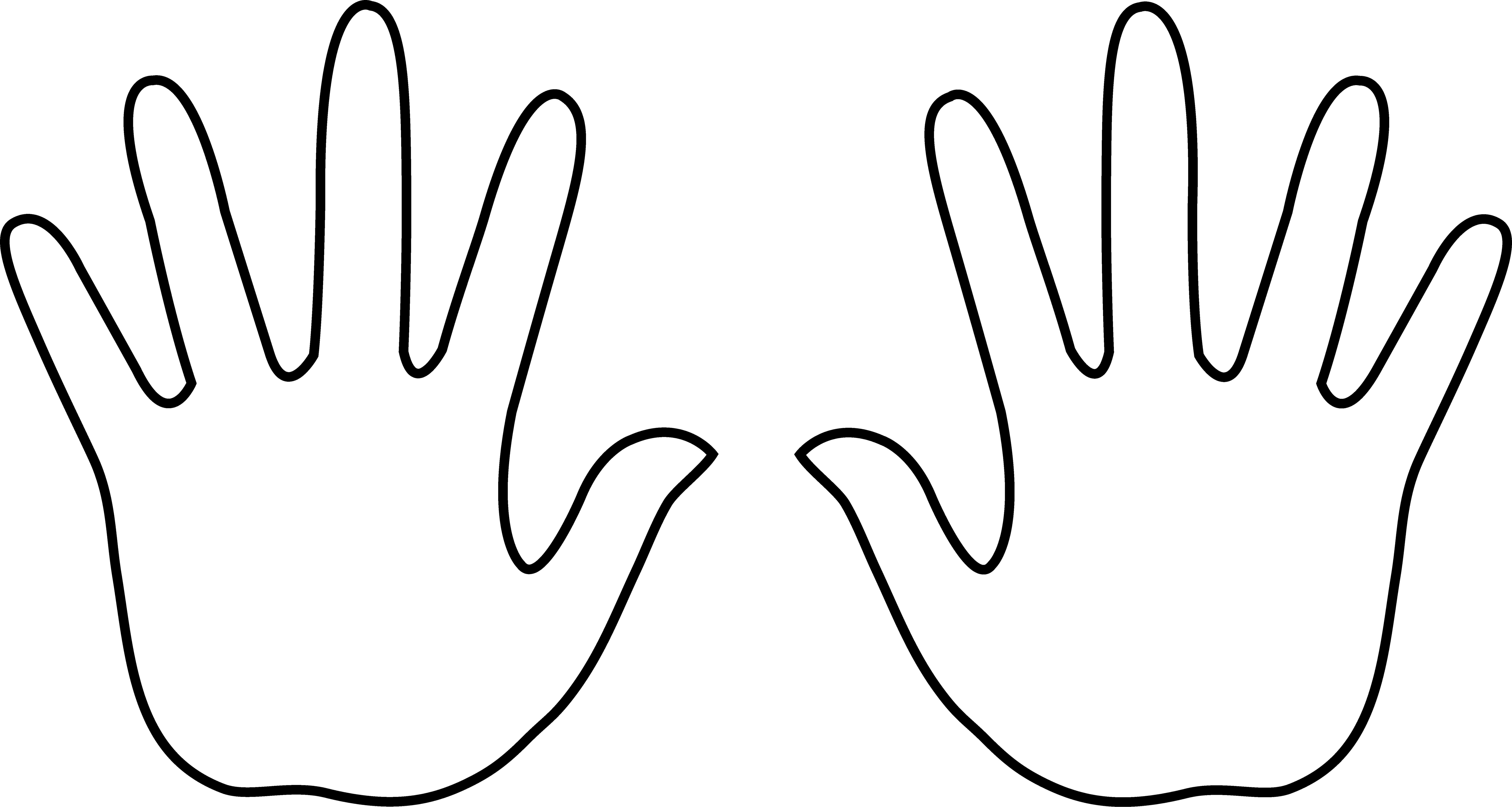 Left and right hand clipart