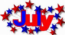 July calendar clipart