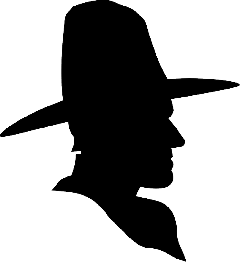 COWBOY, MALE, PROFILE, SILHOUETTE, WESTERN - Public Domain ...