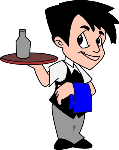 Waiter Clip Art - Tumundografico