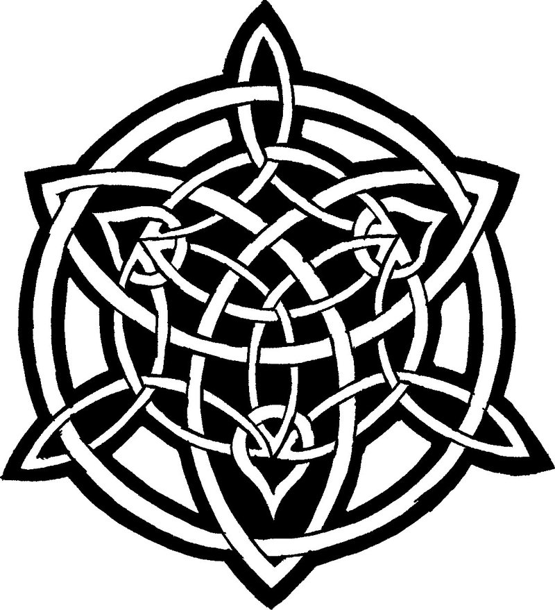 Triskele Tattoo Line Art 