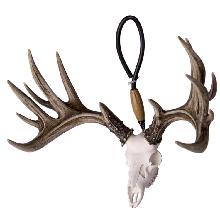 Whitetail Deer Skull Shedz Big Deer Racks Hangs from Rear View Mirror