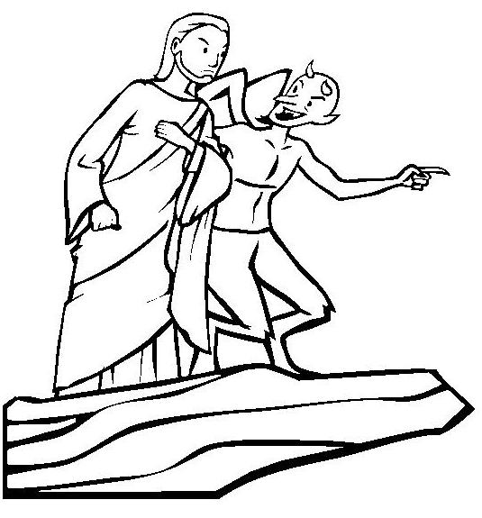 JESUS TEMPTATION COLORING PAGE Â« Free Coloring Pages - ClipArt Best