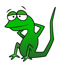 Drawing a cartoon lizard