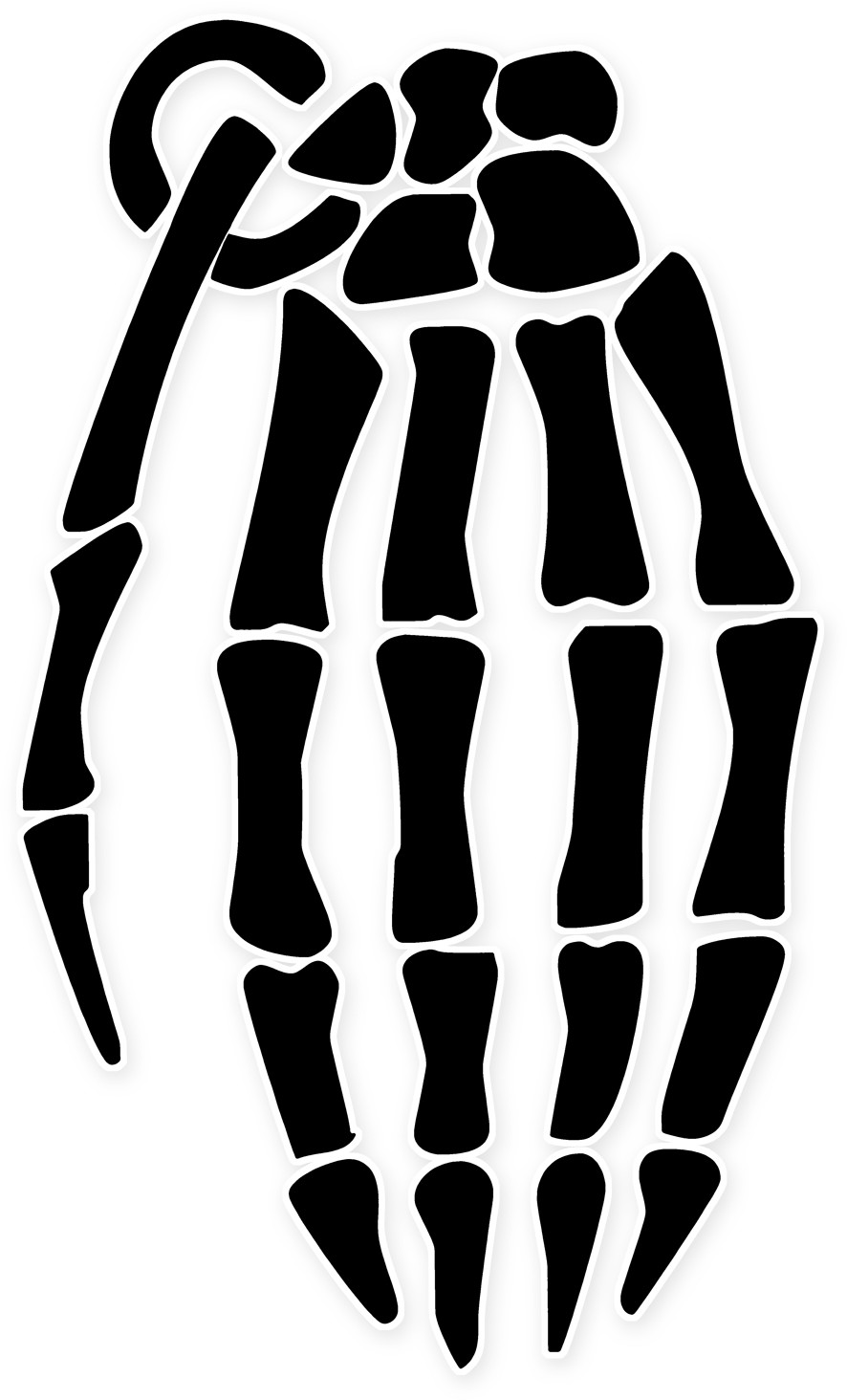 Grenade 9" Grenade Skeleton Hand Sticker - Snowboard Shop > Snow ...
