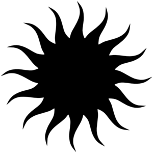 Sun Star Bw clip art - vector clip art online, royalty free ...