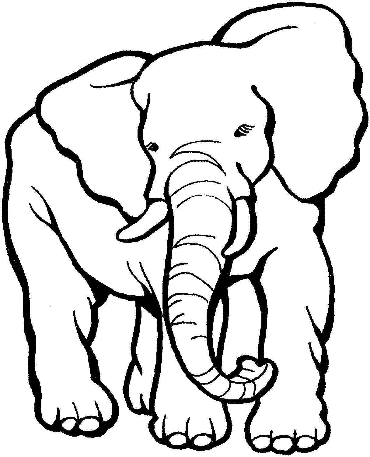 Line Drawing Elephant - ClipArt Best
