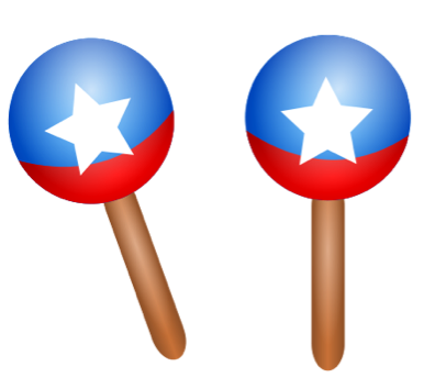 Free Patriotic Maracas Clip Art