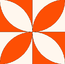 four petal flower template