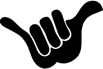 Hang Ten Hand Decal