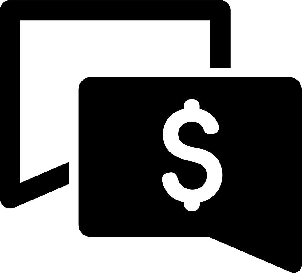 Speech Bubbles With Dollar Sign Svg Png Icon Free Download (#26995 ...
