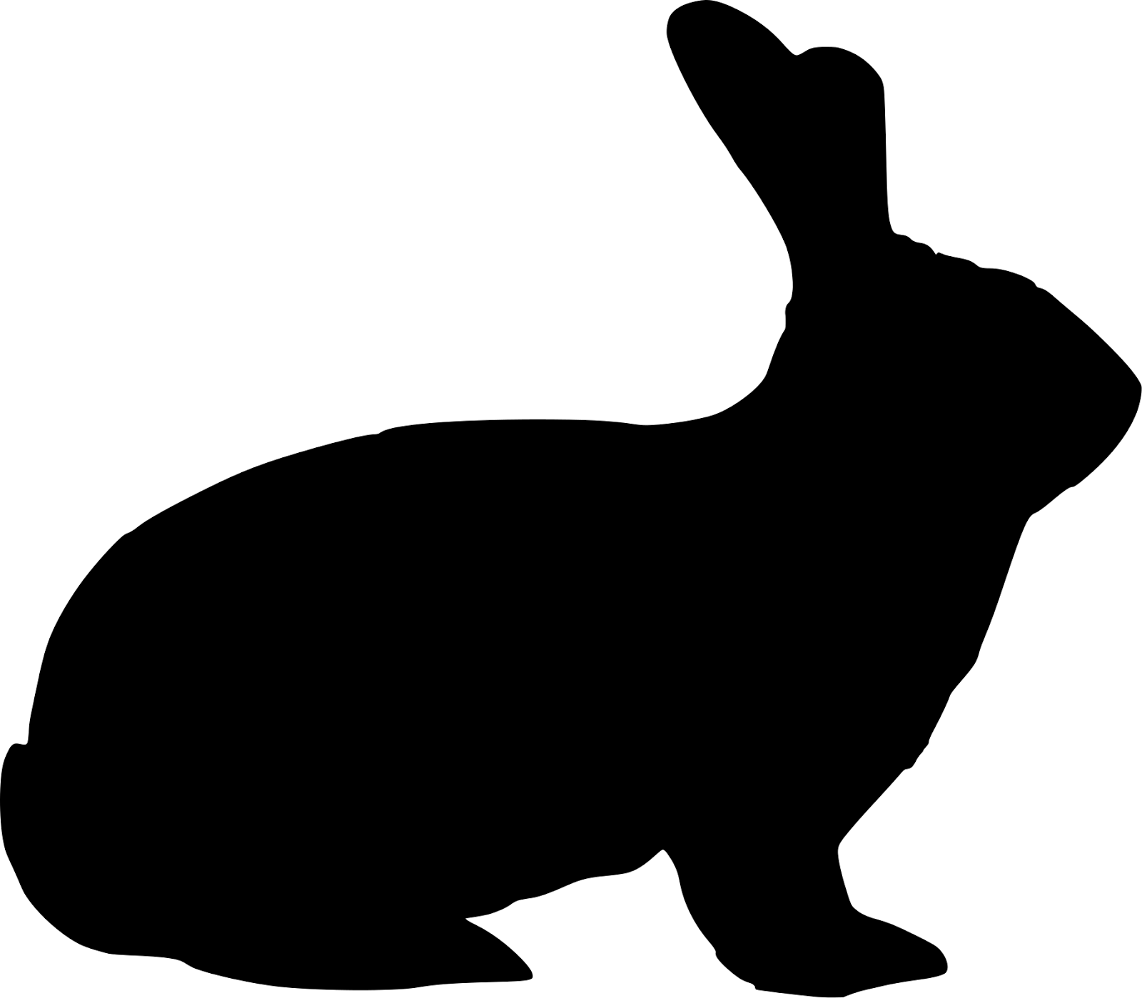 Easter bunny head silhouette clipart - ClipartFox