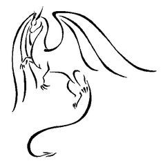 Simple Dragon Drawing | Easy Dragon ...
