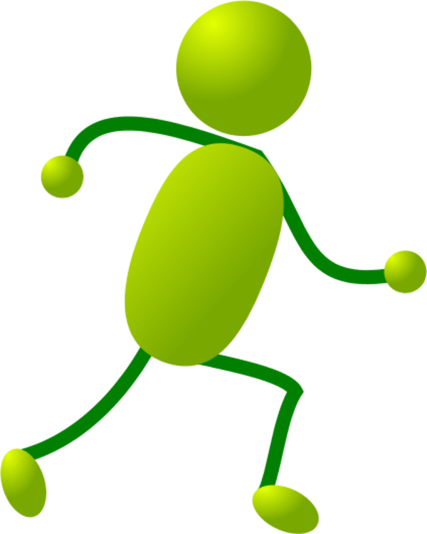 Stick Man Running Clipart