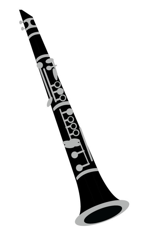Clarinet Vector Illustration Digital Download/ by RahmDesignsLLC