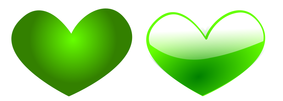 Green heart clipart png