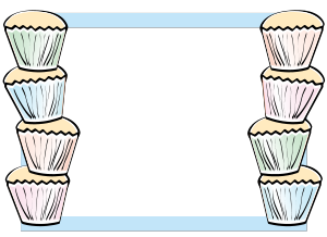 Cupcake Border Clipart