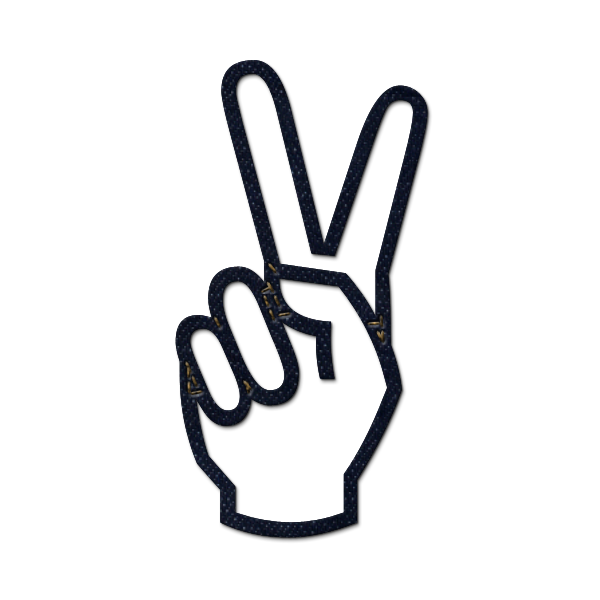 Clear Peace Hand Icon #064162 Â» Icons Etc