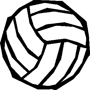 Free volleyball clipart black and white free - Clipartix