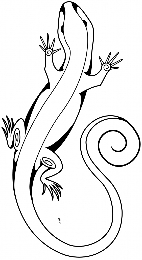 Simple Lizard Drawing - Drawing Art Gallery