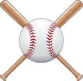 Baseball and bat clip art