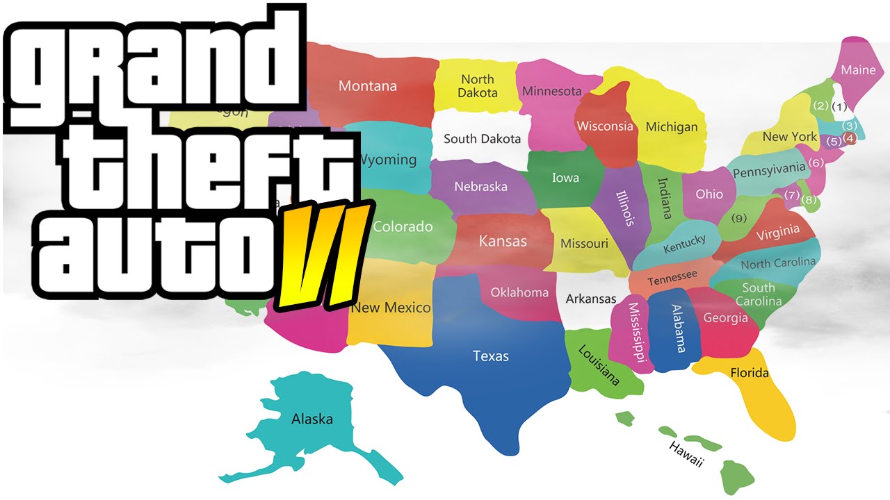 GTA 6 - Whole United States America Map? United States (All States ...