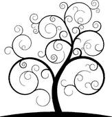 Swirly tree clipart