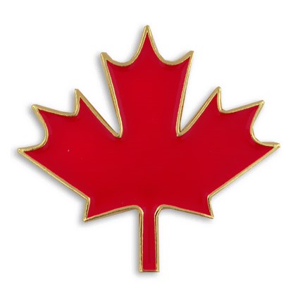 Canadian Maple Leaf Pin, Maple Leaf Pins, Red Maple Leaf - PinMart ...