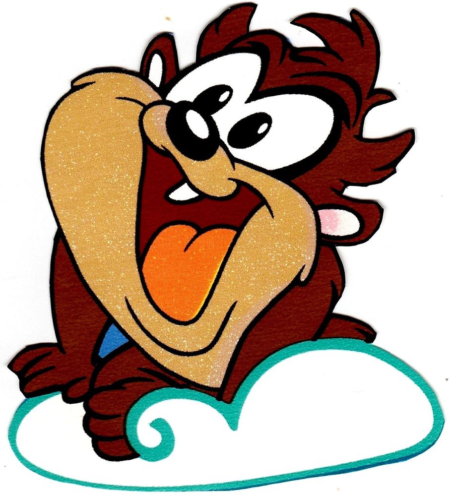 5.5-8.5&#034; LOONEY TUNES BABY TAZ WALL SAFE STICKER BORDER CUT ...