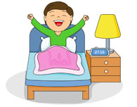 Wake up kids clipart