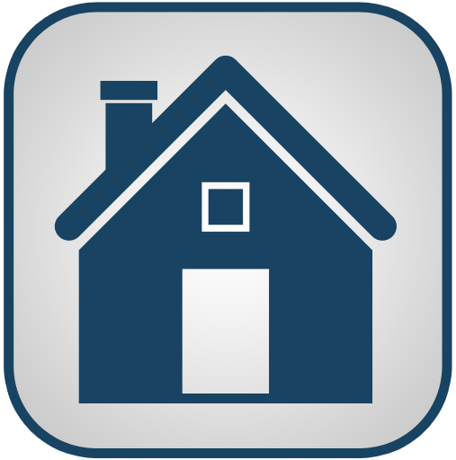 Blue And White Home Icon, PNG ClipArt Image