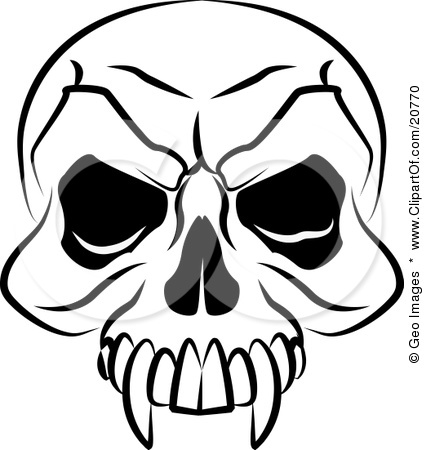 Vampires Skull With Fanged Teeth And Deep Eye Sockets | Free ...
