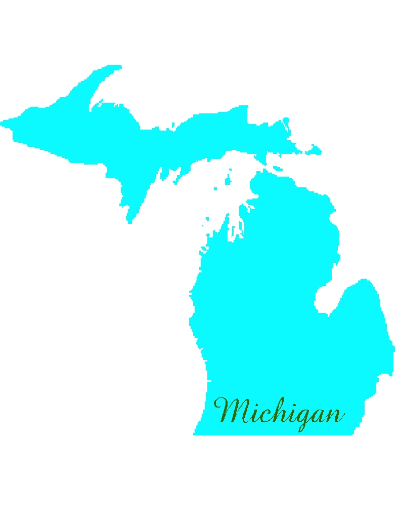 Blank Map Of Michigan - ClipArt Best
