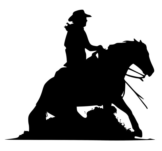Horse decalWestern Horse Wall stickerReining by Artistryofthehorse